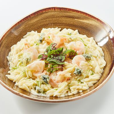 Паста Ризони с креветками в Room-cafe по цене 740 ₽