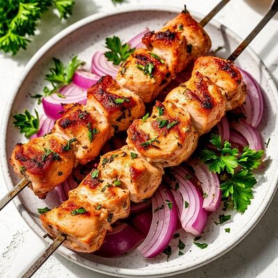 Шашлык из филе куриного окорока 100/15/20 гр в Банхоф по цене 259 ₽