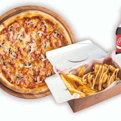 Пицца с ветчиной и наггетсы в Pizza Solo по цене 4299 ₸