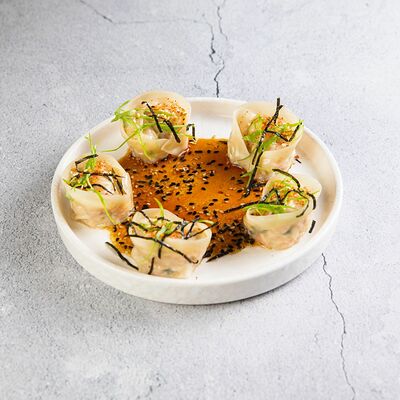 Гедза с крабом на пару New в Эбби Noodles & Sushi Bar по цене 450