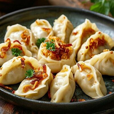 Вареники с картофелем и луковой зажаркой в Чебуречная Крым по цене 480 ₽