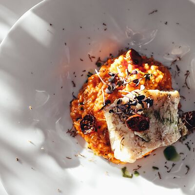 Треска с соусом ромеско в Лаверна по цене 1390 ₽