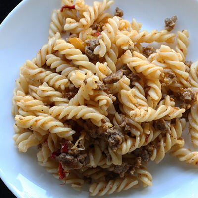 Макароны по-флотски в Джон Вкусный по цене 23000 ₽