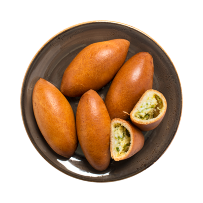 Пирожки домашние с луком и яйцом от шеф-пекаря Ав в Азбука Вкуса Экспресс Меню по цене 56 ₽