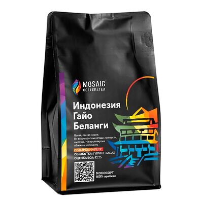 Кофе Индонезия Гайо Беланги, обжарка под фильтр в Mosaic Coffee & Tea по цене 899 ₽