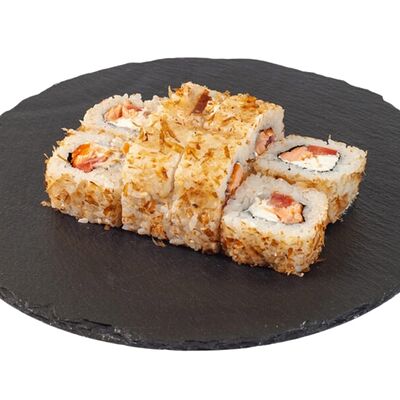 Ролл Бонито с обжаренной семгой в Суши-бар Кингё по цене 550 ₽