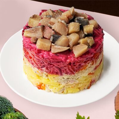 Сельдь под шубой в Бегемаг по цене 160 ₽