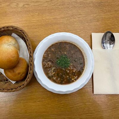 Суп харчо по грузинскому рецепту в КафеПельмешкин дворик по цене 455 ₽