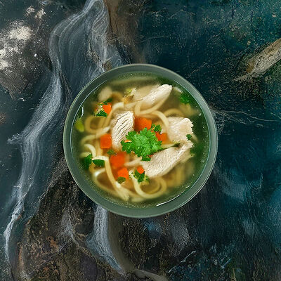 Куриный суп с лапшой в Mokka Lounge по цене 400 ₽