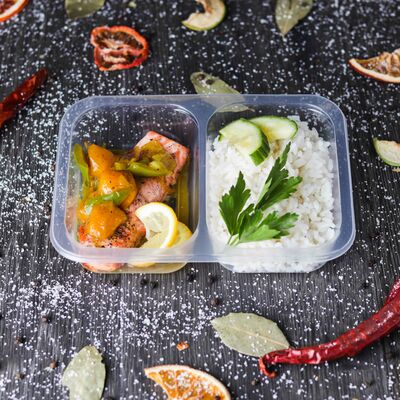 Форель с манговым рагу и рисом в Кафе RSC по цене 420 ₽