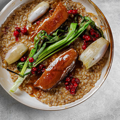 Грудка гуся, гречневая каша с лесными грибами в 19 по цене 1677 ₽