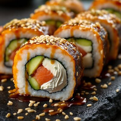 Дракон с лососемв Суши мастер по цене 939 ₽