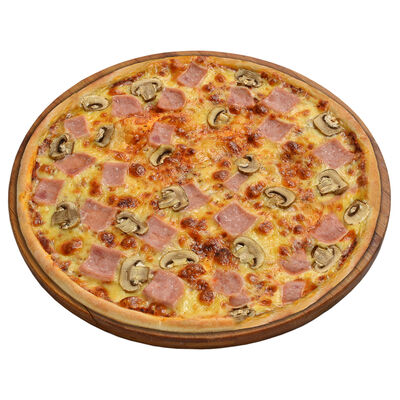 Пицца с ветчиной и грибами в PizzaПан по цене 399 ₽