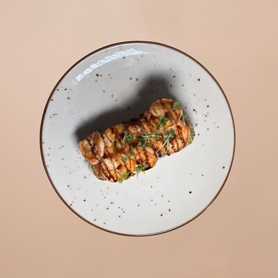 Брускетта с креветками и гуакамолев Романовская пекарня по цене 730 ₽