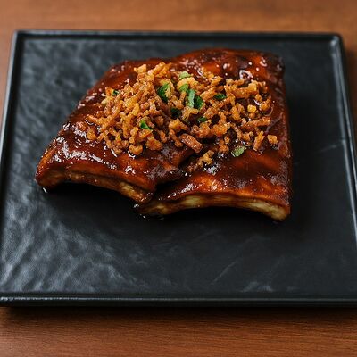 Свиные ребрышки в соусе BBQ в Foggy Dew рестопаб по цене 680 ₽