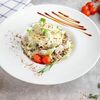 Фрикасе из куриной грудки со сливочно-грибным соусом, фетучини и тертым сыром пармезан в Topfoodcafe по цене 845