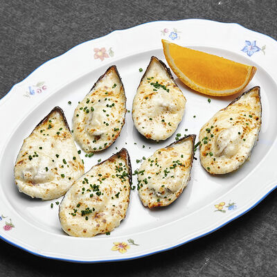 Тихоокеанские мидии под сливочно-сырным соусом в Залечь на дно в Брюгге по цене 848 ₽