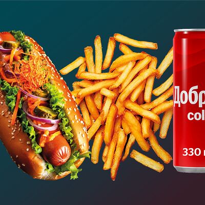 Комбо с хот-догом и картошкой фри в Шаурма и хот-доги G.Grill по цене 839 ₽