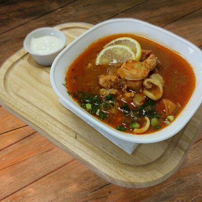 Солянка из морепродуктов в Мате по цене 780 ₽