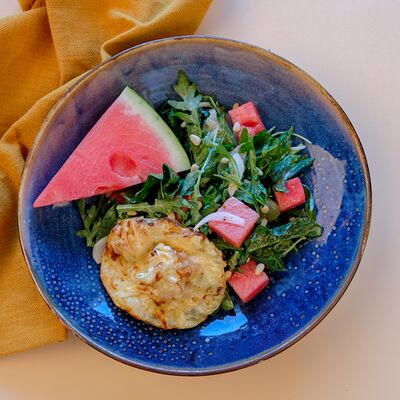 Летний салат с арбузом в Баклажан в ТЦ 