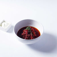 Борщ с фасолью, телятиной и сметаной в Чайхона №1 Васильчуки