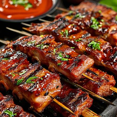 Шашлык из свиных ребер в РАКИДОНА по цене 470 ₽
