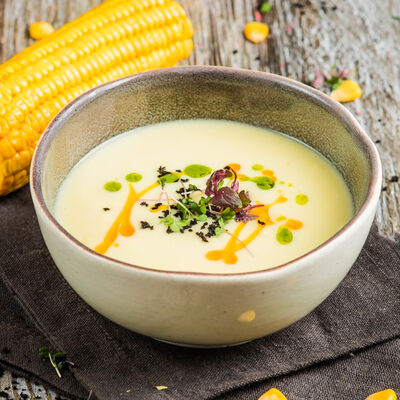 Кукурузный крем-суп в Пряности & Радости на Московском по цене 320 ₽