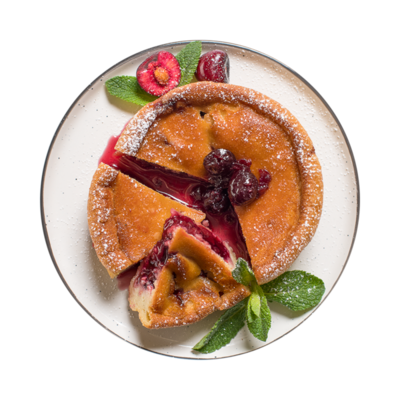 Пудинг миндальный с вишней в Азбука Вкуса Экспресс Меню по цене 263 ₽