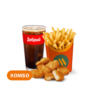 Наггетсы (6 шт.) Большой Комбо в Вкусно – и точка по цене 363 ₽