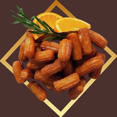 Чуррос Mini в сахарной глазури и топингами: шоколад и карамельв Churreria Comida Mexicana по цене 18 р.