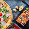 Логотип кафе Sushi & Pizza