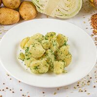 Картофель отварной с маслом и зеленью в Компот