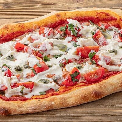 Со страчателлой и помидорами в Чили пицца по цене 760 ₽