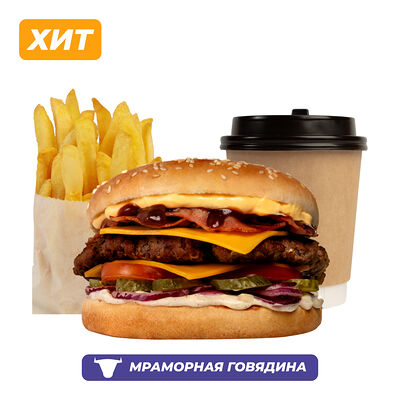Сырбургер комбо в Полная дичь по цене 648 ₽