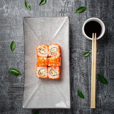 Ролл Калифорния с креветкой в БАМБУК-БАР по цене 390 ₽