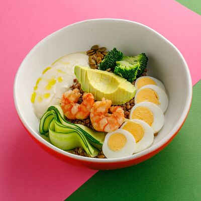 Боул с гречей, авокадо и креветкойв Bali Bowl по цене 750 ₽