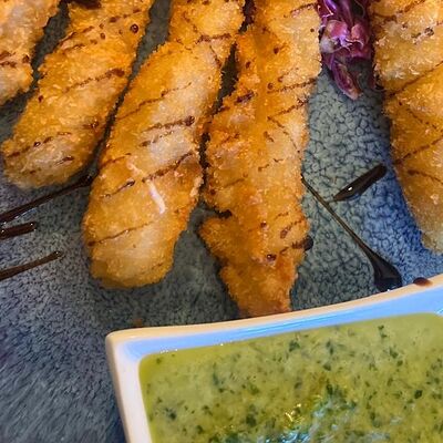 Темпура из креветок в кинзовом соусе в Лобстер по цене 629 ₽