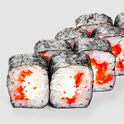 Ролл с икрой масаго и сыром в СУШИБОКС по цене 319 ₽