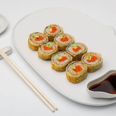 Горячий Спайси лосось в Here sushi по цене 1050 ₽