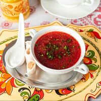 Борщ купеческий с салом в Дом купчихи Ершовой