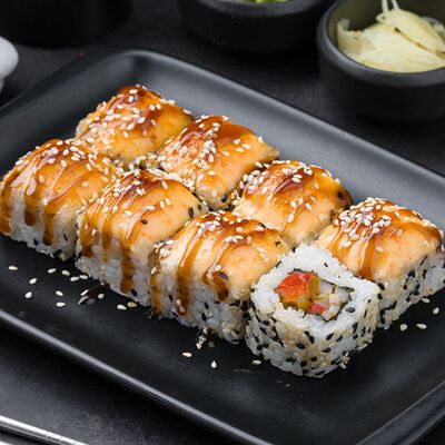 Ролл Острый кальмар запеченный в Рыба закусывала по цене 469 ₽