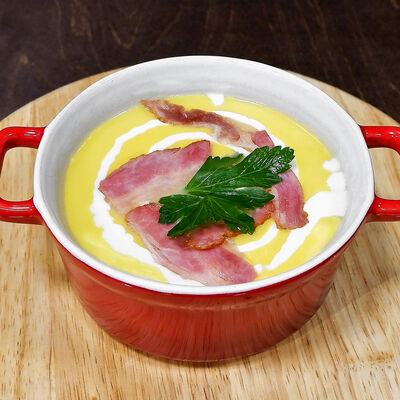 Крем-суп сырный с беконом в Пиццерия Dario по цене 359