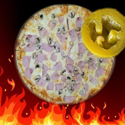 Острая Грибная с ветчиной и халапеньо в Пицца Мафия по цене 1120 ₽