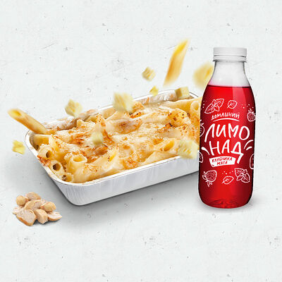 Мак&Чиз с курицей и Лимонад Клубника-мята в Pizza HeartPizza Hut по цене 309