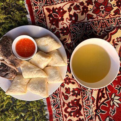 Хинкал аварский с вареной говядиной в Вкусы Дагестана по цене 750 ₽