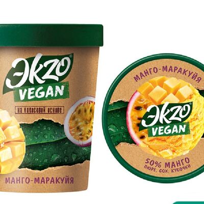 Эkzo vegan Манго-маракуйя (ведро) в Ура! Мороженое! по цене 570 ₽