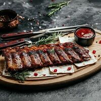 Свиные ребра BBQ в Loft bbq