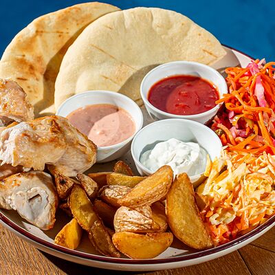 Шашлык куриный с гарниром в АЛЯ РУСЪ по цене 650 ₽