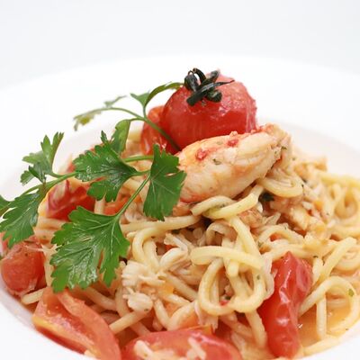 Тальолини с камчатским крабом от Клаудио (pasta fresca) в Ristorante Da Claudio по цене 67 р.