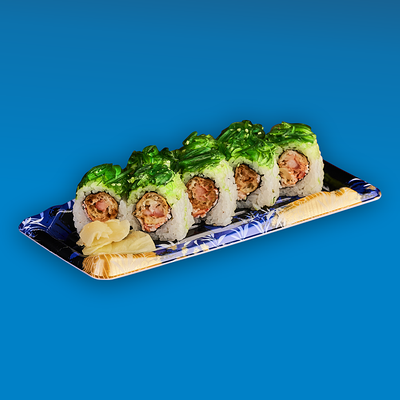 Хакуба (Ролл с креветкой в кляре, крабом и водорослями хияши) в Yume sushi по цене 790 ₽